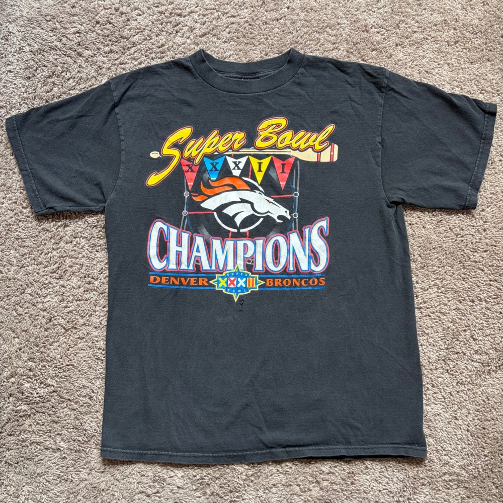 Vintage Logo 7 Denver Broncos Super Bowl XXXII Champions